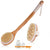 Natural Bristle Bath Brush Exfoliating Wooden Body Massage Shower Brush